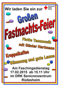 Plakat Fastnachtsfeier2015